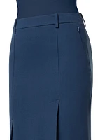 Wool Pencil Midi-Skirt