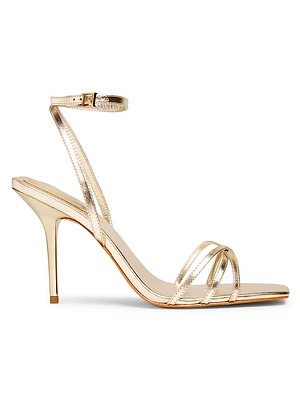 Amelia 100MM Metallic Leather Sandals