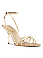 Amelia 100MM Metallic Leather Sandals