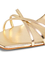 Amelia 100MM Metallic Leather Sandals