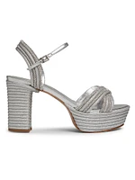 Latifah Glam 101MM Glitter Platform Sandals