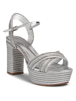 Latifah Glam 101MM Glitter Platform Sandals