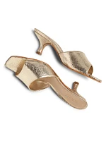 Dethalia Snake-Embossed Sandals