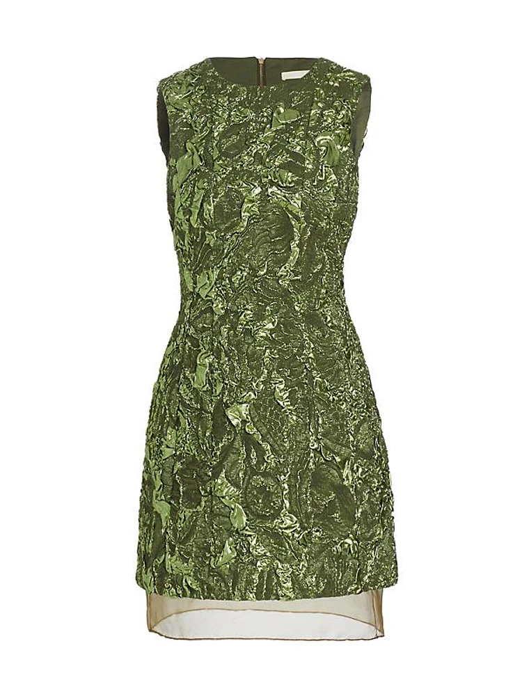 Metallic Jacquard Sheath Dress