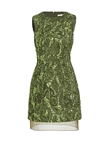 Metallic Jacquard Sheath Dress