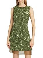 Metallic Jacquard Sheath Dress