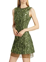 Metallic Jacquard Sheath Dress