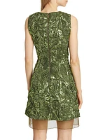 Metallic Jacquard Sheath Dress