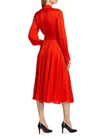 Belted Jacquard Shirtdress