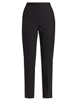 Tailored High-Waisted Wool-Blend Pants