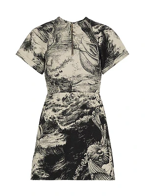 Oceanscape Jacquard Minidress