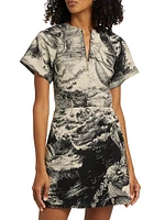 Oceanscape Jacquard Minidress