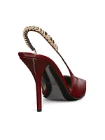 Signoria 105MM Patent Leather Slingback Pumps