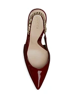 Signoria 105MM Patent Leather Slingback Pumps