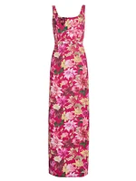 Lana Floral Belted Column Gown