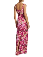 Lana Floral Belted Column Gown