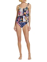 Neon Jungle Tie Tankini Top