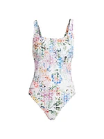 Neon Jungle Eyelet One-Piece Swimsuit