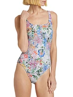 Neon Jungle Eyelet One-Piece Swimsuit