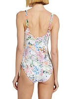 Neon Jungle Eyelet One-Piece Swimsuit