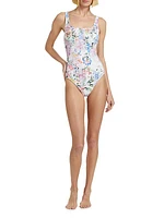 Neon Jungle Eyelet One-Piece Swimsuit