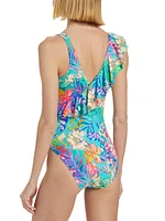 Helena Floral Ruffled One-Piece Swimsuit