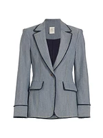 Sallie Bouclé-Trim Blazer