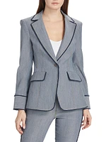 Sallie Bouclé-Trim Blazer