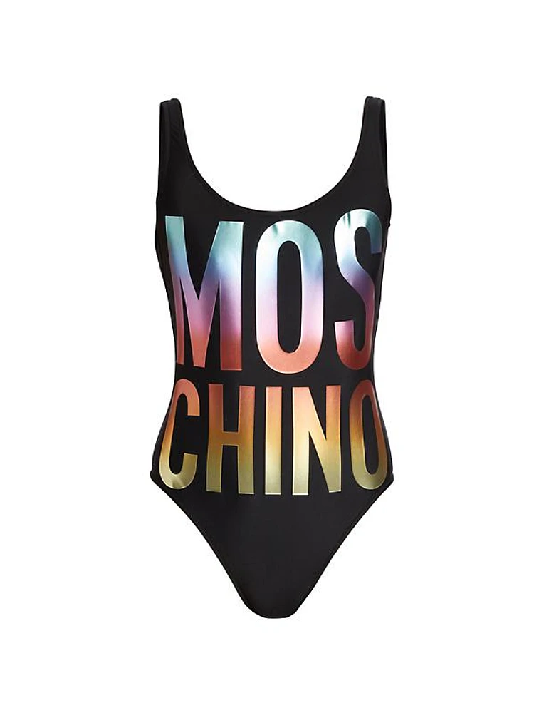 Ombré Logo One-Piece Swimsuit