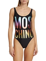 Ombré Logo One-Piece Swimsuit