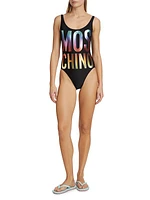 Ombré Logo One-Piece Swimsuit