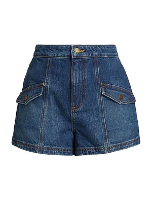 Nova Denim High-Rise Shorts