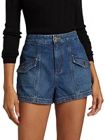 Nova Denim High-Rise Shorts