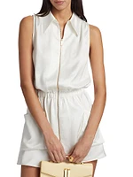 Waverly Zip-Front Minidress Dress