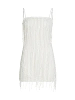 Elyse Sequined & Beaded Fringe Minidress