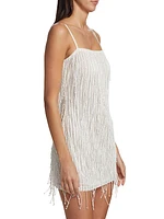 Elyse Sequined & Beaded Fringe Minidress