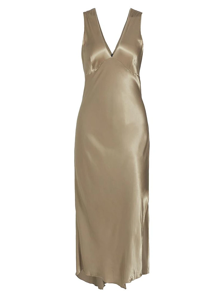 Monique Satin Midi-Dress