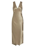 Monique Satin Midi-Dress