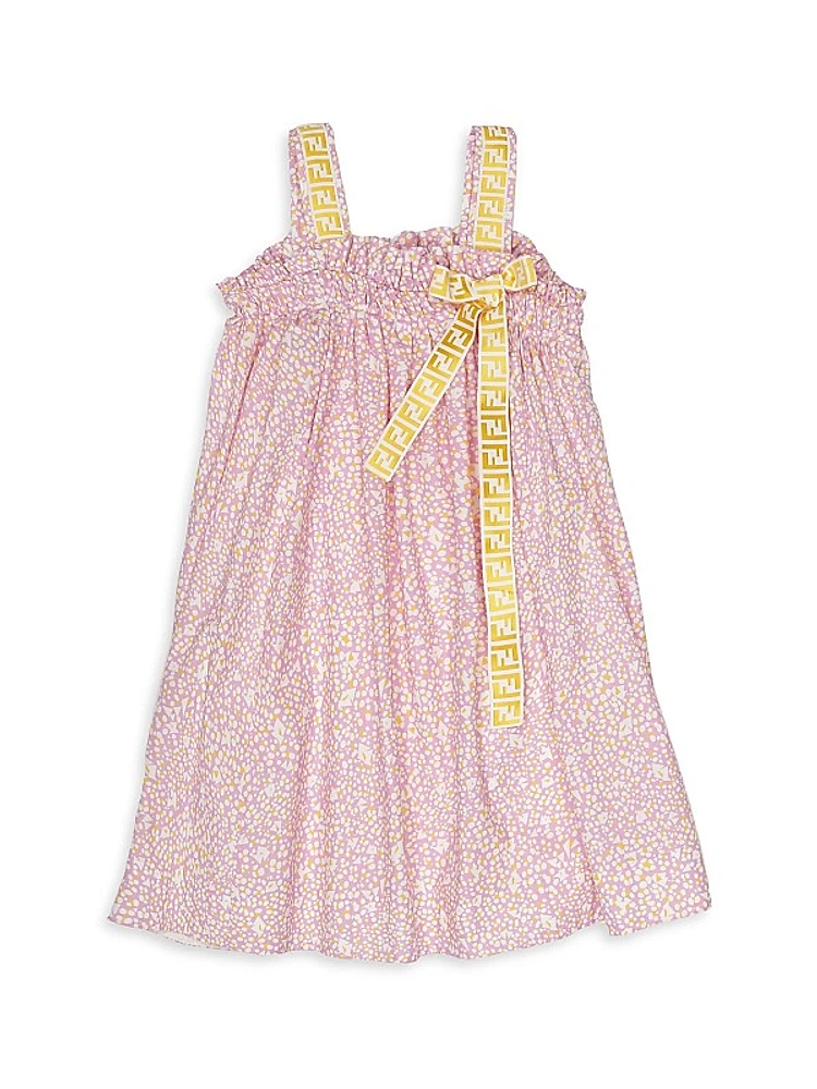 Little Girl's & Girl's FF Floral Print Dress