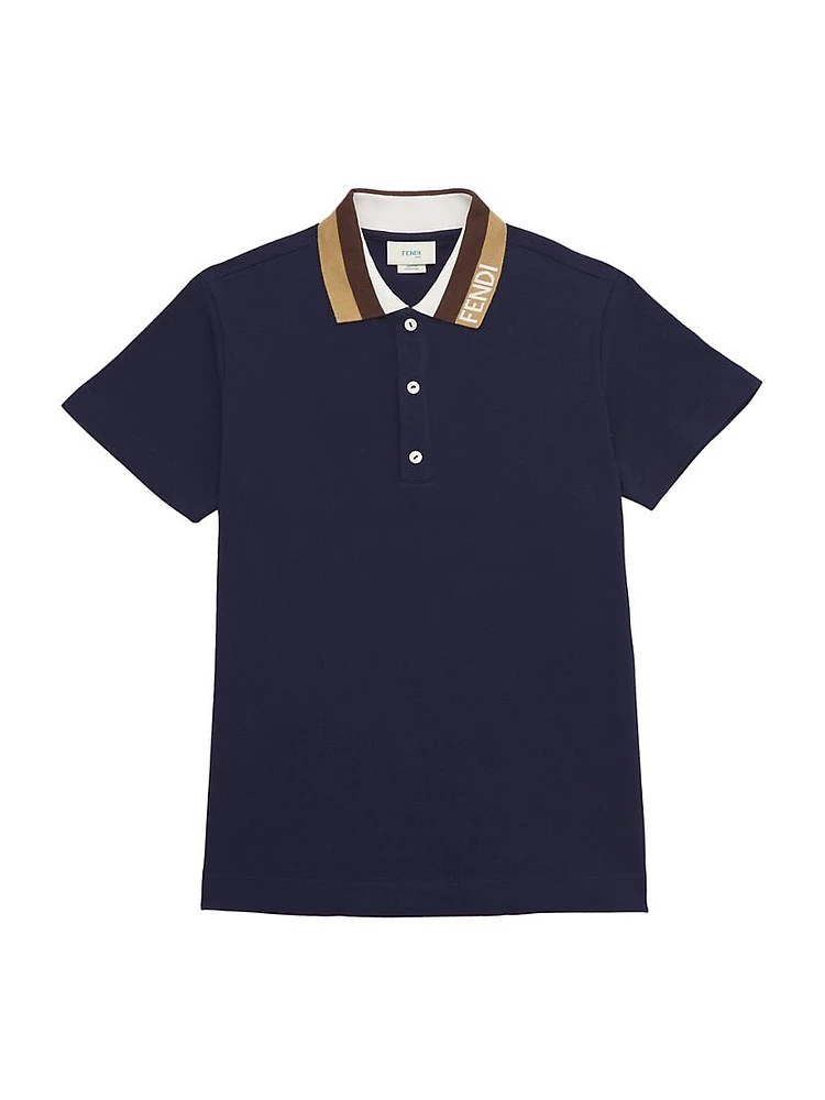 Little Boy's & Logo Collar Polo Shirt