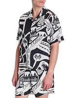 Strada Graphic Silk Camp Shirt