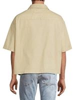 Spray Boxy Half-Zip Short-Sleeve Shirt