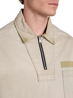 Spray Boxy Half-Zip Short-Sleeve Shirt