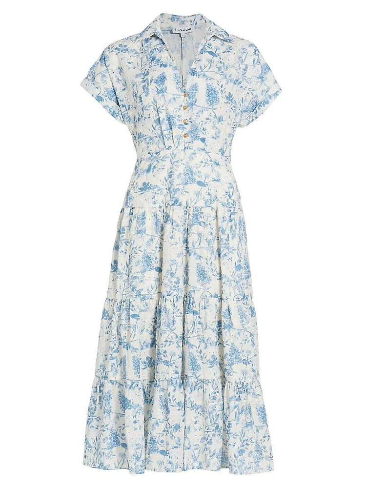 Davina Floral Eyelet Shirtdress