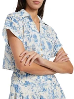 Davina Floral Eyelet Shirtdress