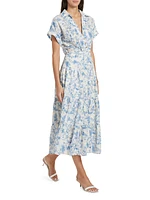 Davina Floral Eyelet Shirtdress