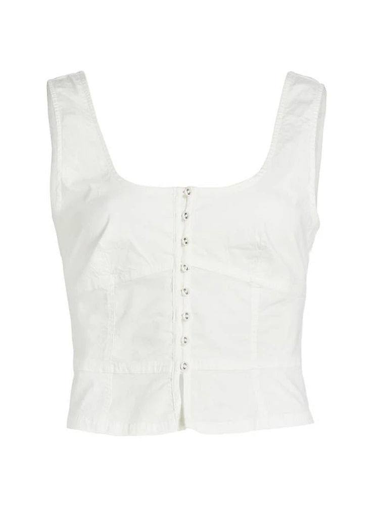 Sally Stretch Cotton Corset Top