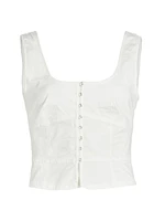 Sally Stretch Cotton Corset Top