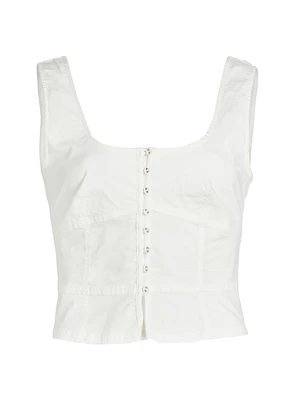 Sally Stretch Cotton Corset Top