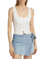 Sally Stretch Cotton Corset Top